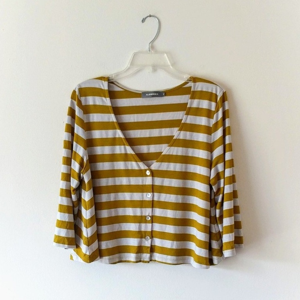 ALEMBIKA + Striped Cardigan Crop